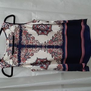 41 Hawthorn sleeveless 100% polyester blouse sz M